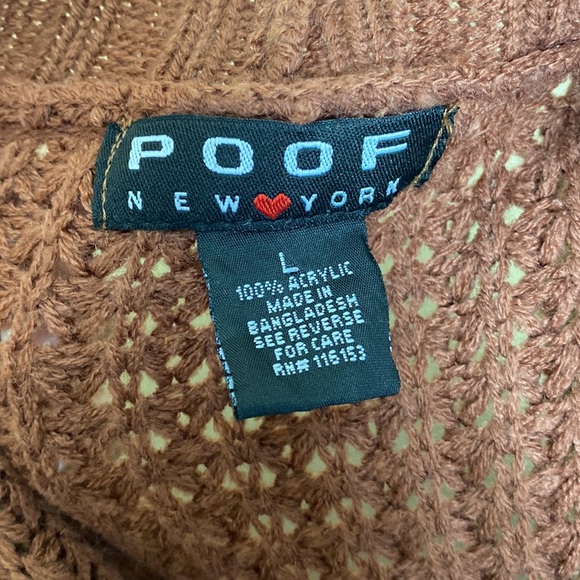 Fall Brown Open Front Knit Cardigan Sweater - Picture 5 of 5